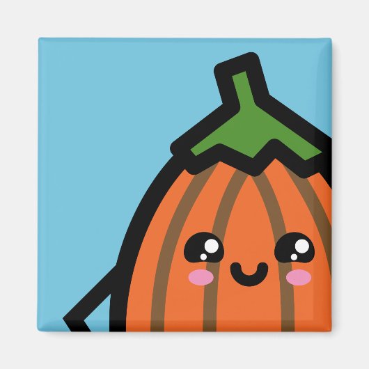 Aimant Citrouille déplaisant d'oeufs - Halloween (Devant)