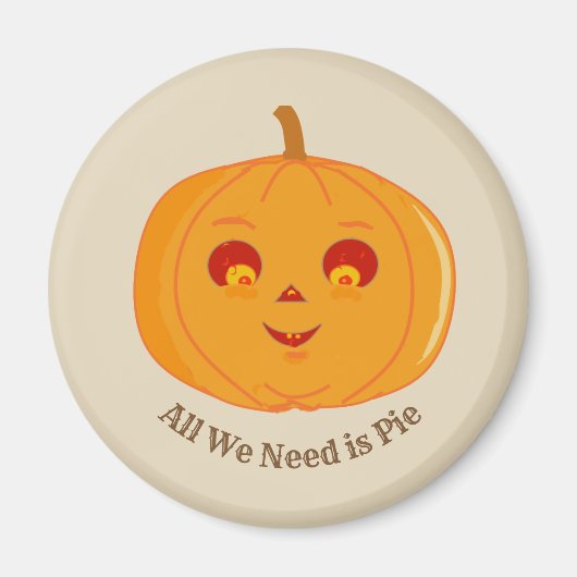 Aimant Citrouille d'Halloween (Devant)