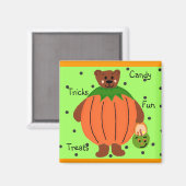 Aimant Citrouille d'Halloween (Recto/Verso)
