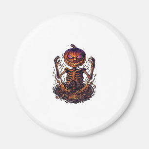 Aimant Citrouille d'Halloween squelette Portail de Magie