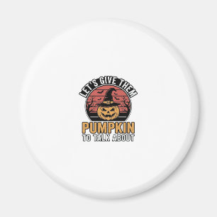 Aimant Citrouille drôle Halloween Vintage Design de T-shi