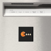 Aimant Citrouille E Mangeant de la Crème Fouettée Drôle (In Situ (Lave-vaisselle))