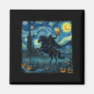 Aimant Citrouille effrayante Cavalier sans tête Halloween