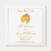 Aimant Citrouille Enregistrer la date (Devant)