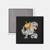 Aimant Citrouille équitation Mummy Dinosaur T rex Hallowe (Recto/Verso)