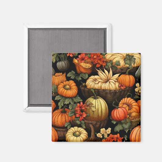 Aimant Citrouille et plus encore, automne, (Recto/Verso)