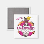 Aimant Citrouille guerrier - rose (Recto/Verso)