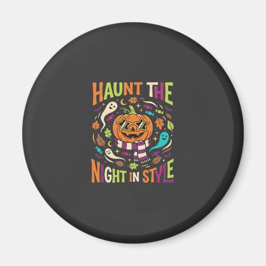 Aimant Citrouille Halloween Cool Jack Lantern (Devant)
