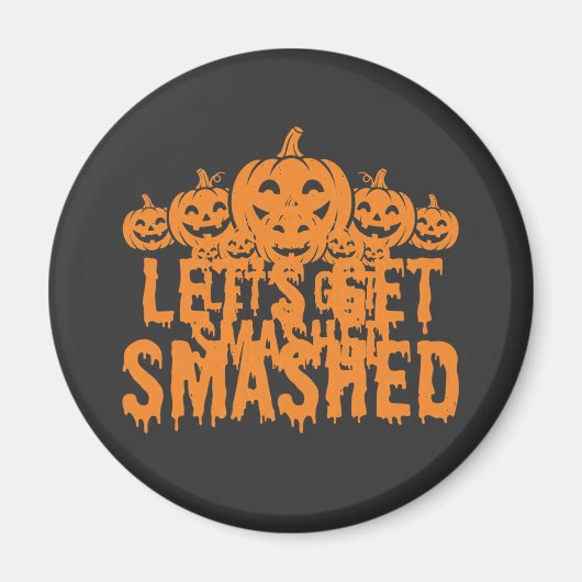 Aimant Citrouille Halloween Déchaînons-Nous (Devant)