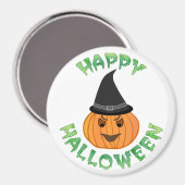 Aimant citrouille "HAPPY HALLOWEEN" (Recto/Verso)