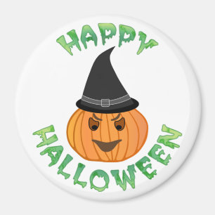 Aimant citrouille "HAPPY HALLOWEEN"
