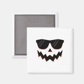Aimant Citrouille Jack-o'-lantern Visage Hallowen Costume (Recto/Verso)