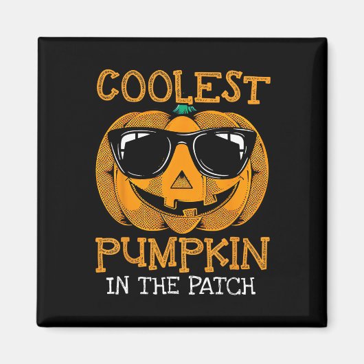 Aimant Citrouille Le Plus Coolest Dans Le Patch Toddler G (Devant)