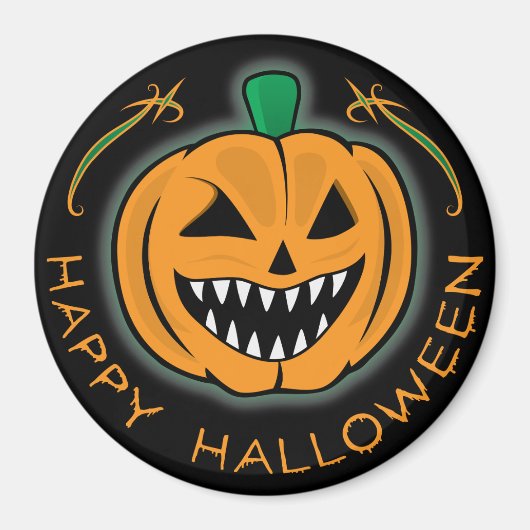 Aimant Citrouille mal (Devant)