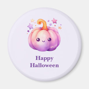 Aimant Citrouille pastel mignonne avec étoiles Halloween