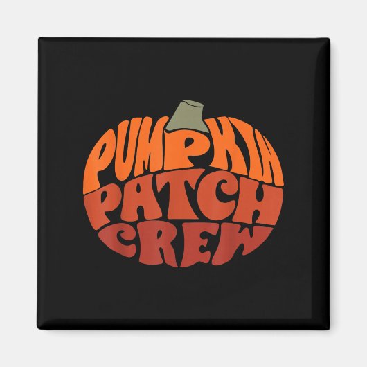 Aimant Citrouille Patch Crew Funny Citrouille Patch Squad (Devant)