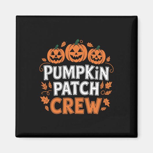 Aimant Citrouille Patch Crew Funny Citrouille Patch Squad (Devant)