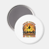 Aimant Citrouille Patch Halloween Sorcière Araignées Grav (Recto/Verso)