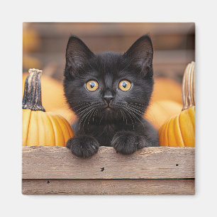 Aimant Citrouille Patch Kitten