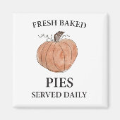 Aimant Citrouille Pies fraîches (Devant)