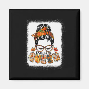 Aimant Citrouille Queen Messy Bun Automne Citrouille Auto