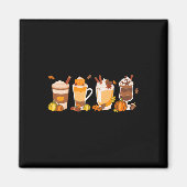 Aimant Citrouille Spice Coffee Latte Automne Saison Autom (Devant)