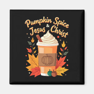 Aimant Citrouille Spice Et Jésus Christ Christian Thanksg
