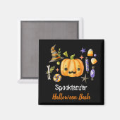 Aimant Citrouille Spooktacular Halloween Bash Party Noir (Recto/Verso)