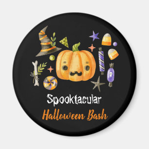 Aimant Citrouille Spooktacular Halloween Bash Party Noir