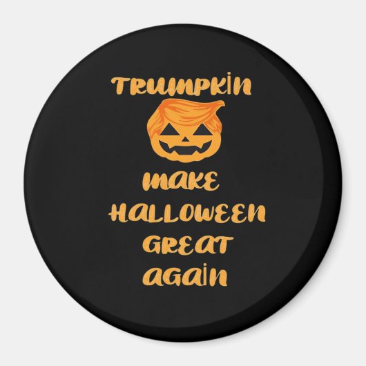 Aimant Citrouille Trumpkin Halloween Design - Funny Autom (Devant)