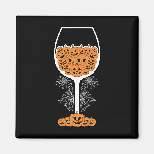Aimant Citrouille Vin Gl Spider Web Costume facile Hallow (Devant)