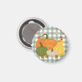 Aimant Citrouilles de l'automne heureux (Recto/Verso)