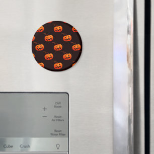 Aimant Citrouilles d'Halloween, Citrouilles Orange Farce 