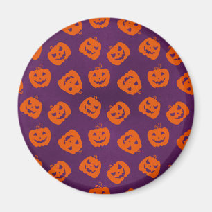 Aimant Citrouilles d'Halloween sur Motif Arrière - plan v