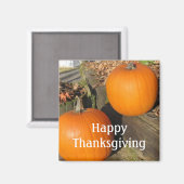 Aimant Citrouilles du pays de Thanksgiving (Recto/Verso)