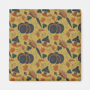 Aimant Citrouilles et carottes motif sans soudure