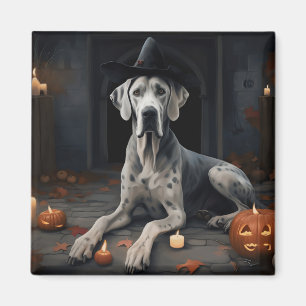 Aimant Citrouilles Great Dane Halloween Épouvantable Flip