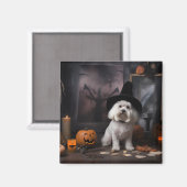 Aimant Citrouilles Maltaises Halloween Épouvantables (Recto/Verso)