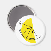 Aimant Citrus Lemon rond (Recto/Verso)