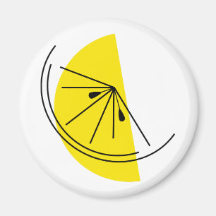 Aimant Citrus Lemon rond