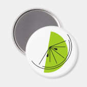 Aimant Citrus Lime rond (Recto/Verso)