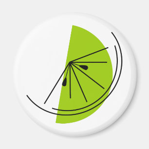 Aimant Citrus Lime rond