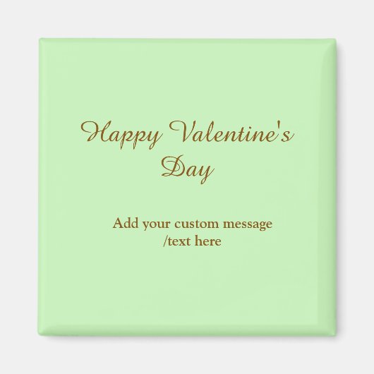Aimant Citrus vert marron joyeuse Saint-Valentin simple  (Devant)