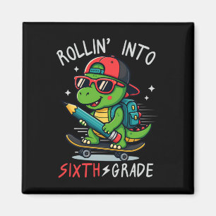 Aimant Ck À L'école Début De La 6e Année T-rex Skateboa