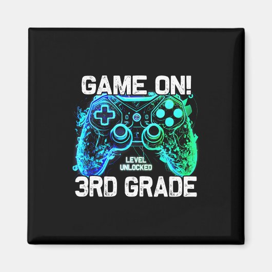 Aimant Ck To School 3rd Grade Boys Gamer First Day School (Devant)