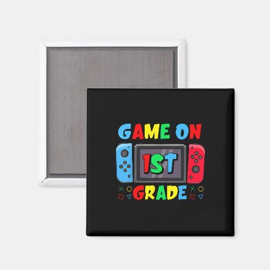 Aimant Ck To School Game On 1st Grade Funny Gamer Boys Ki (Recto/Verso)