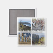 Aimant CL0026 Amérique, Chili, Île de Pâques, Réfrigérate (Recto/Verso)