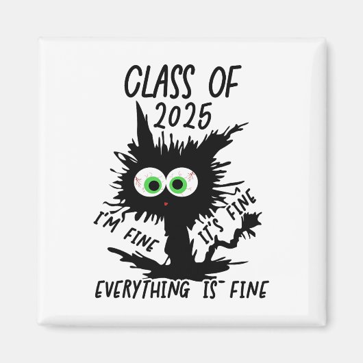 Aimant Cl De 2025 Drôle Chat Noir (Devant)