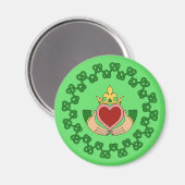 Aimant Claddagh et Green Knotwork (Recto/Verso)