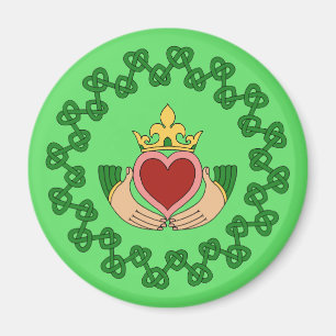Aimant Claddagh et Green Knotwork